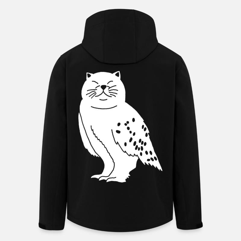 Owl Cat - Men’s Recycled Softshell Jacket by Stanley/Stella - black