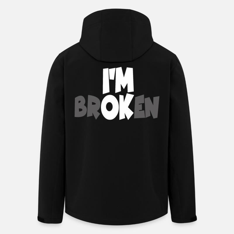 JE SUIS BRISÉ - Veste softshell homme en polyester recyclé Stanley/Stella - noir