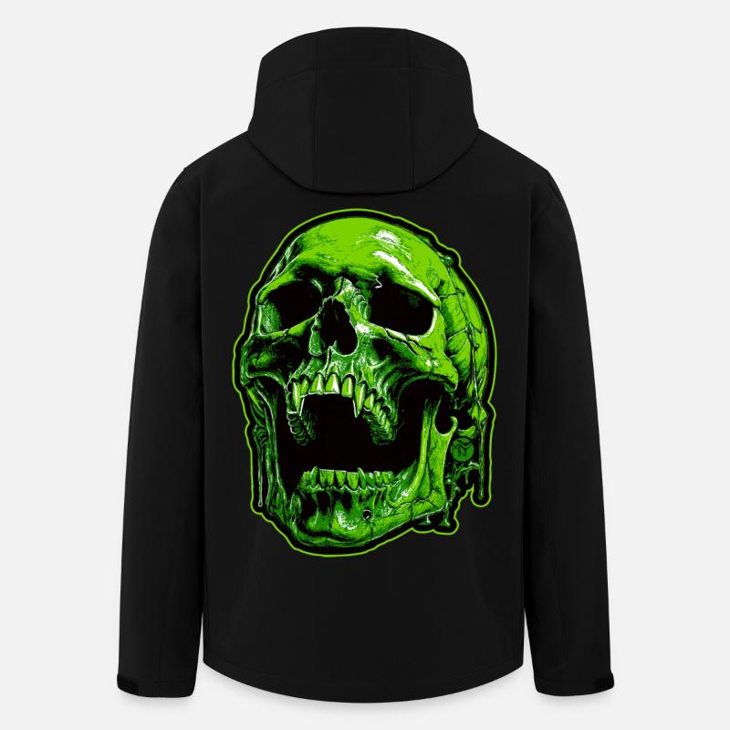 Green Vampire Skull - Men’s Recycled Softshell Jacket by Stanley/Stella - black