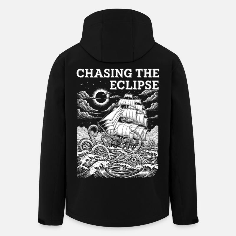 Aventure de l’éclipse solaire - Veste softshell homme en polyester recyclé Stanley/Stella - noir
