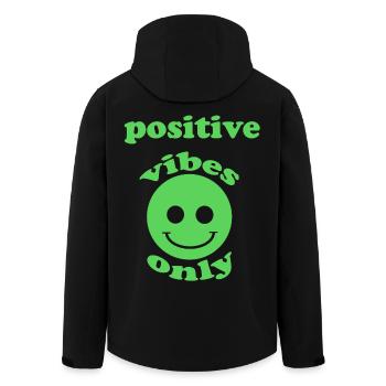 Ondes positives - Veste softshell homme en polyester recyclé Stanley/Stella - noir - Dos - AI Model Male 185 light (185cm)