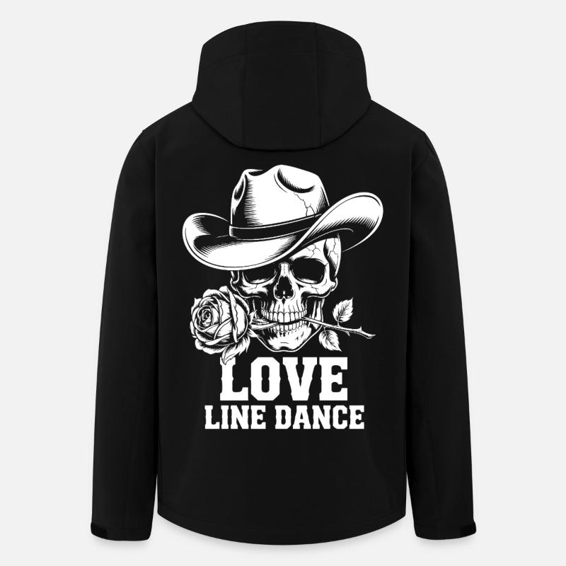Line Dance Skull Rose - Men’s Recycled Softshell Jacket by Stanley/Stella - black