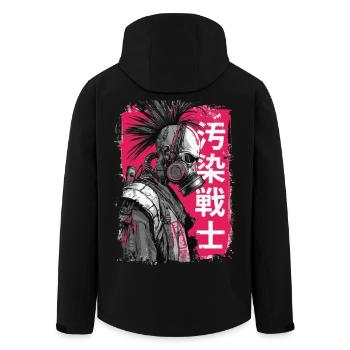 Punk warrior with characters - Men’s Recycled Softshell Jacket by Stanley/Stella - black - Back - AI Model Male 185 light (185cm)