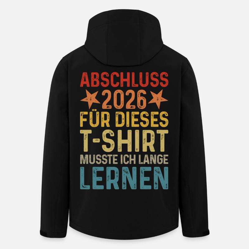 Dimission 2026 Jeg måtte studere længe til T-shirten - Stanley/Stella herre softshelljakke i genanvendt polyester Discoverer - sort