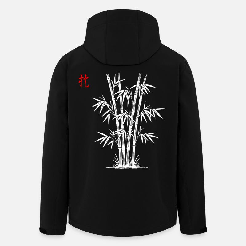 Bamboo Asian - Veste softshell homme en polyester recyclé Stanley/Stella - noir