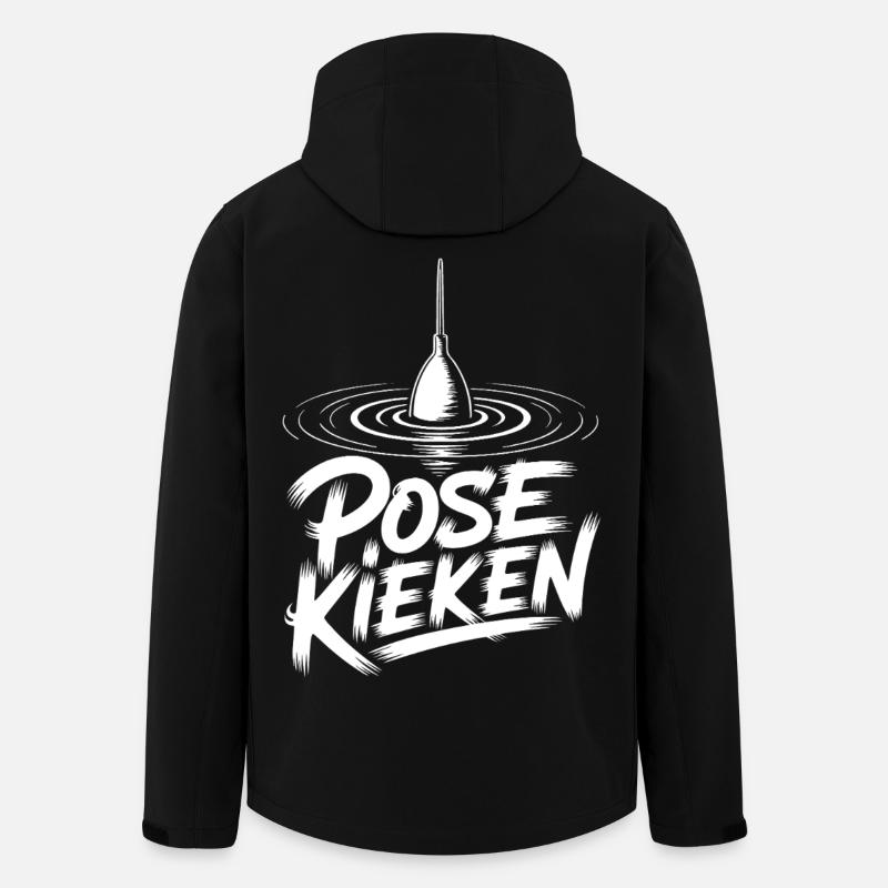 Angler Pose Design - Recycelte Männer Softshell-Jacke von Stanley/Stella - Schwarz