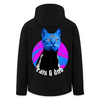 Cats & DnB Chat Stylé Drum And Bass Rave Outfit - Veste softshell homme en polyester recyclé Stanley/Stella - noir - Dos - AI Model Male 185 light (185cm)