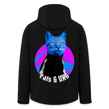 Cats & UKG Chat UK Garage Music Rave Outfit - Veste softshell homme en polyester recyclé Stanley/Stella - noir - Dos - AI Model Male 185 light (185cm)