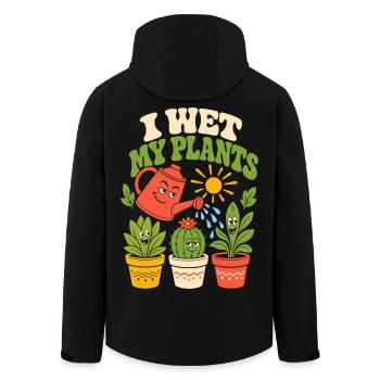 I water my plants - Men’s Recycled Softshell Jacket by Stanley/Stella - black - Back - AI Model Male 185 light (185cm)