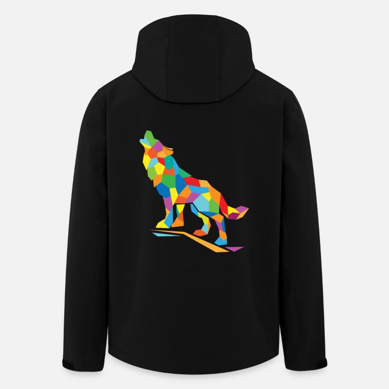 Polygone de loup - Veste softshell homme en polyester recyclé Stanley/Stella - noir