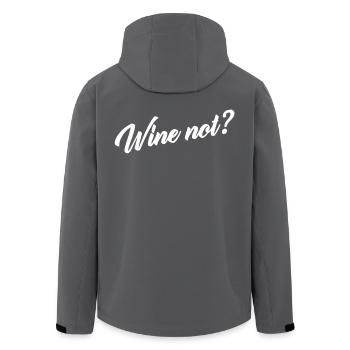Wine Not Red Wine White Wine Tasting Gift Wine - Men’s Recycled Softshell Jacket by Stanley/Stella - black - Back - AI Model Male 185 light (185cm)
