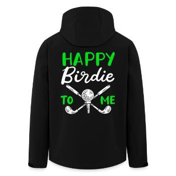 Happy Birdie To Me Golfspieler Golf Spielen Golfer - Recycelte Männer Softshell-Jacke von Stanley/Stella - Schwarz - Hinten - AI Model Male 185 light (185cm)