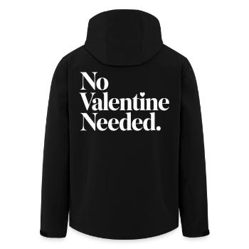No Valentine Needed Shirt – lustige Anti-Valentinstags-Shirts - Recycelte Männer Softshell-Jacke von Stanley/Stella - Schwarz - Hinten - AI Model Male 185 light (185cm)