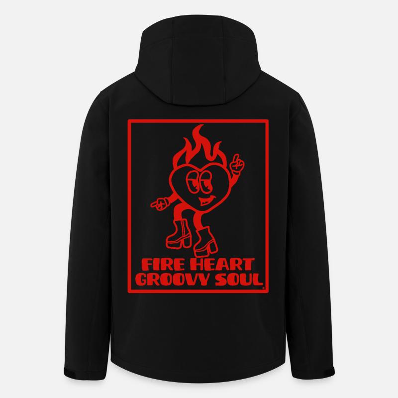 Feuerherz Grooviger Soul - Recycelte Männer Softshell-Jacke von Stanley/Stella - Schwarz
