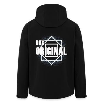 Das Original Partnershirt - Recycelte Männer Softshell-Jacke von Stanley/Stella - Schwarz - Hinten - AI Model Male 185 light (185cm)