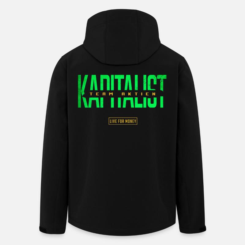 Kapitalist Team Aktien - Recycelte Männer Softshell-Jacke von Stanley/Stella - Schwarz