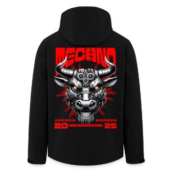 Techno UnderGround Stier - Recycelte Männer Softshell-Jacke von Stanley/Stella - Schwarz - Hinten - AI Model Male 185 light (185cm)