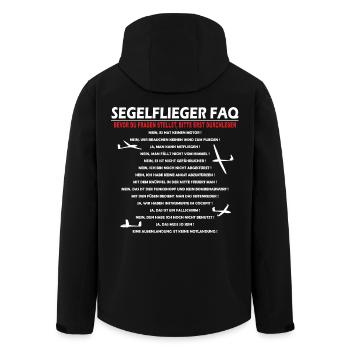 Segelflieger FAQ Geschenk - Recycelte Männer Softshell-Jacke von Stanley/Stella - Schwarz - Hinten - AI Model Male 185 light (185cm)