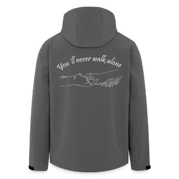 Pfotenliebe - Recycelte Männer Softshell-Jacke von Stanley/Stella - Schwarz - Hinten - AI Model Male 185 light (185cm)