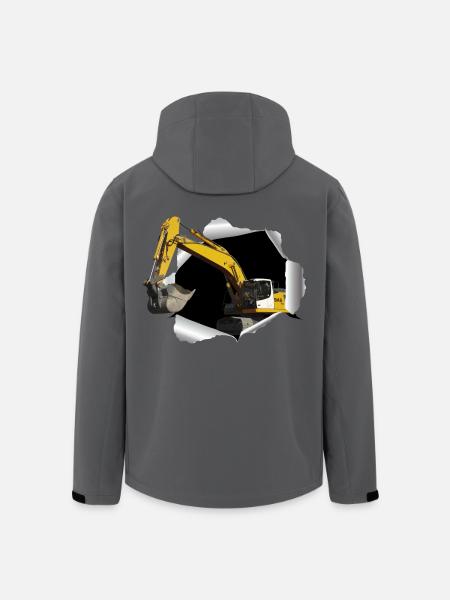 Bagger buddelt sich durchs T-Shirt - Recycelte Männer Softshell-Jacke von Stanley/Stella - Schwarz