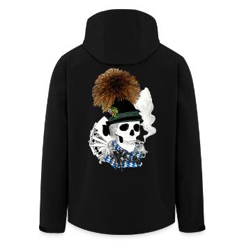 Sepp_Bayern-skull - Men’s Recycled Softshell Jacket by Stanley/Stella - black - Back - AI Model Male 185 light (185cm)