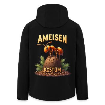 Ameise Kostüm Ameisen Insekt Karneval Fasching - Recycelte Männer Softshell-Jacke von Stanley/Stella - Schwarz - Hinten - AI Model Male 185 light (185cm)