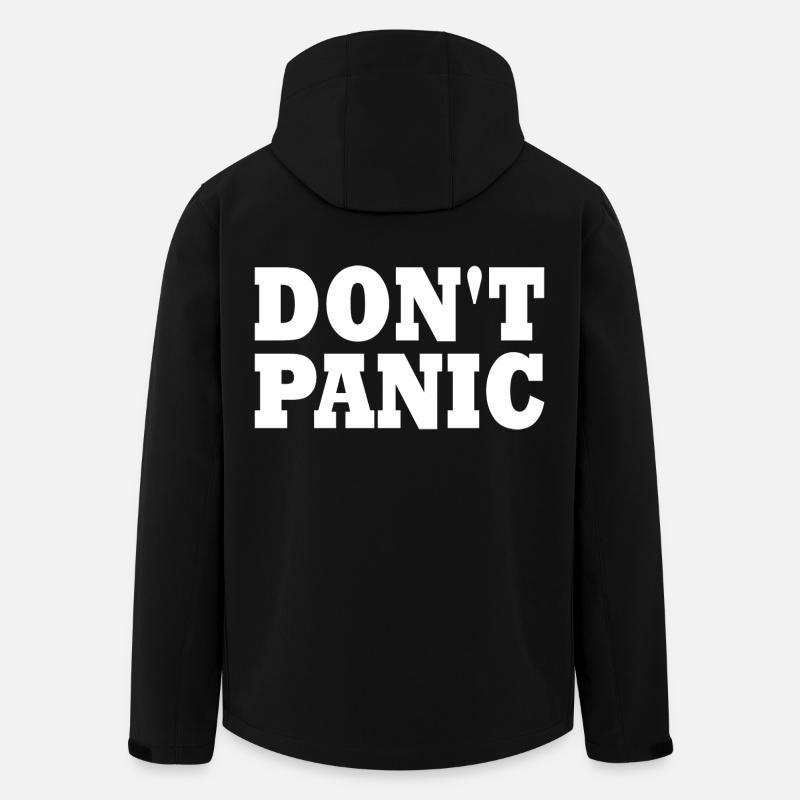 don't panic - Men’s Recycled Softshell Jacket by Stanley/Stella - black