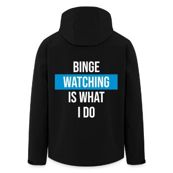 Le binge watching, c’est ce que je fais - Veste softshell homme en polyester recyclé Stanley/Stella - noir - Dos - AI Model Male 185 light (185cm)