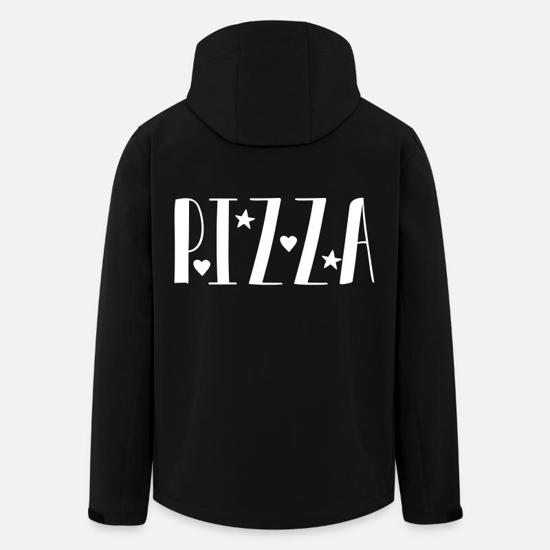 Einfach Pizza - Recycelte Männer Softshell-Jacke von Stanley/Stella - Schwarz
