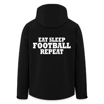 Fussball - Recycelte Männer Softshell-Jacke von Stanley/Stella - Schwarz - Hinten - AI Model Male 185 light (185cm)
