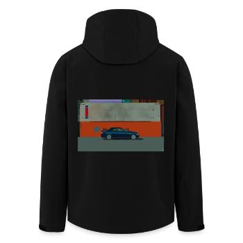 Voiture Européenne Vintage - Veste softshell homme en polyester recyclé Stanley/Stella - noir - Dos - AI Model Male 185 light (185cm)