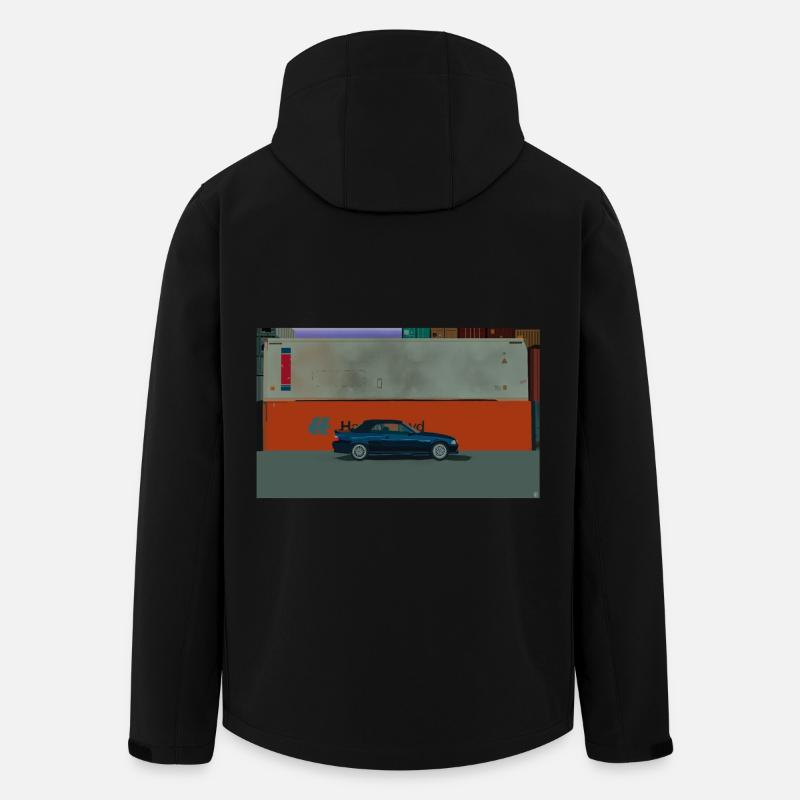 Europäischer Oldtimer - Recycelte Männer Softshell-Jacke von Stanley/Stella - Schwarz