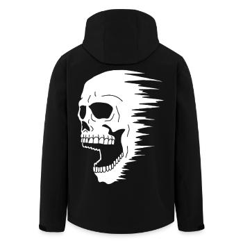 Weißer Schädel und Geschwindigkeit - Recycelte Männer Softshell-Jacke von Stanley/Stella - Schwarz - Hinten - AI Model Male 185 light (185cm)