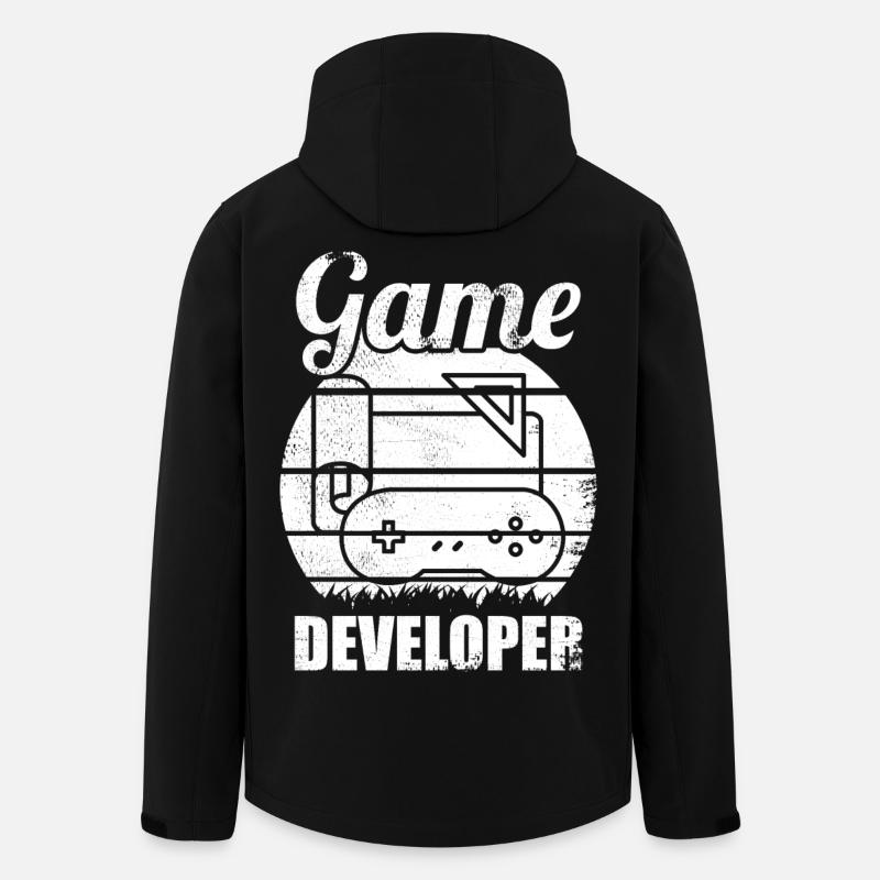 Développeur de jeux - Veste softshell homme en polyester recyclé Stanley/Stella - noir