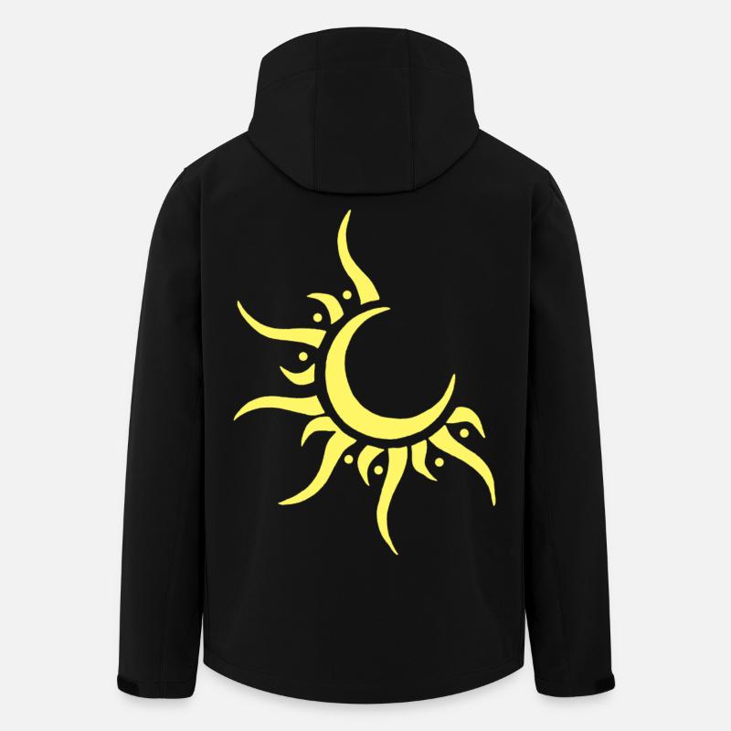 Soleil et lune - Veste softshell homme en polyester recyclé Stanley/Stella - noir