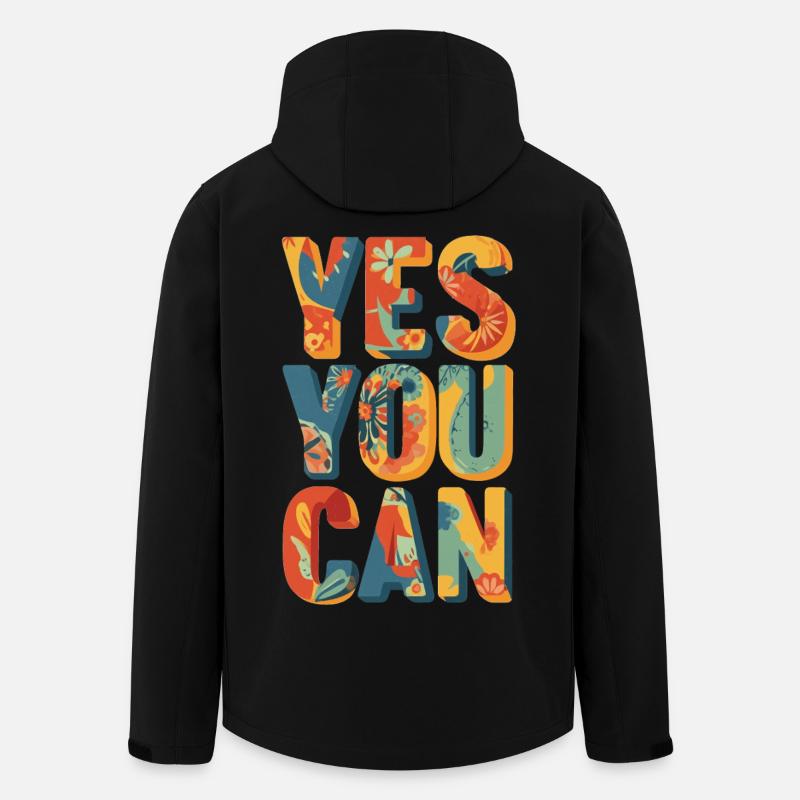 Positive vibes - Recycelte Männer Softshell-Jacke Discoverer von Stanley/Stella - Schwarz