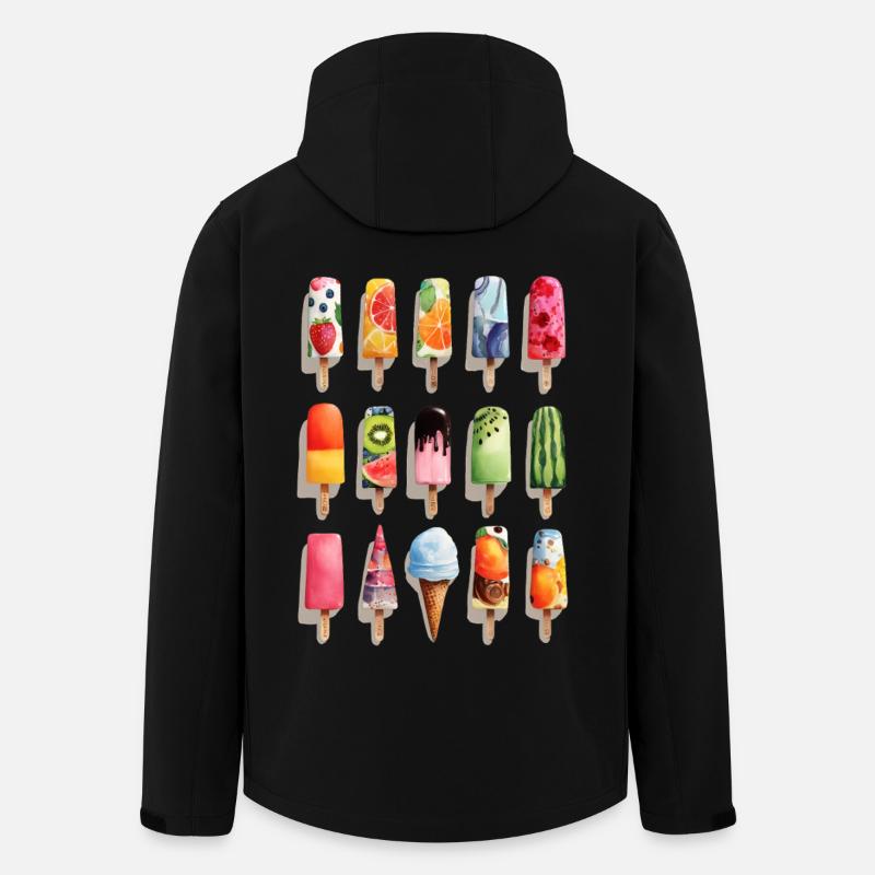 Bunte Eissorten  - Recycelte Männer Softshell-Jacke von Stanley/Stella - Schwarz