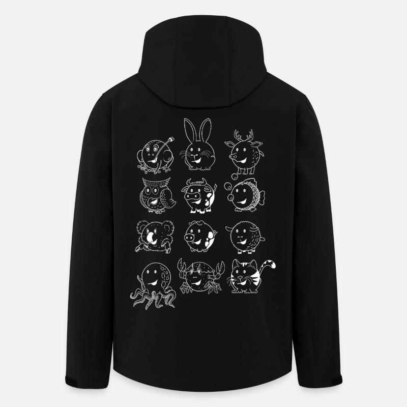 Spherical animals! - Men’s Recycled Softshell Jacket by Stanley/Stella - black