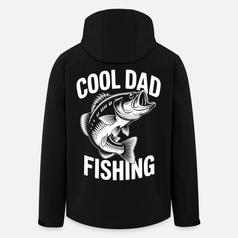 Cool Dad Fishing Design - Recycelte Männer Softshell-Jacke von Stanley/Stella - Schwarz