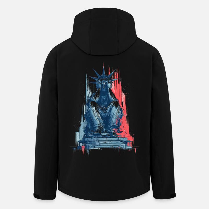 Sad Lady Liberty - Men’s Recycled Softshell Jacket by Stanley/Stella - black