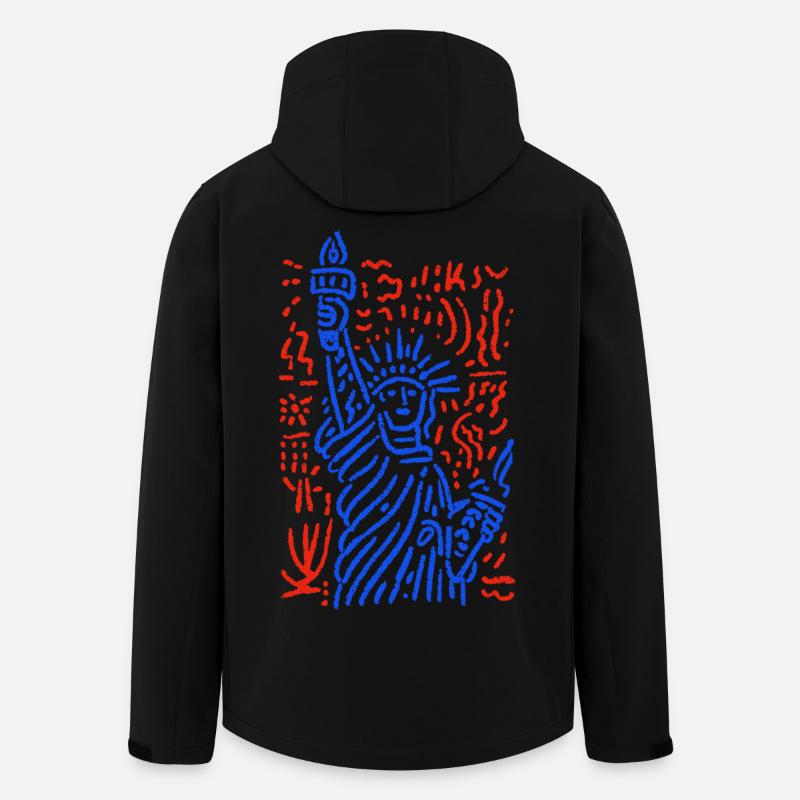 Dame liberté - Veste softshell homme en polyester recyclé Stanley/Stella - noir