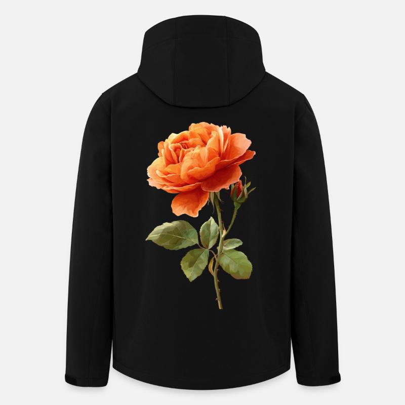 Orange Rose - Men’s Recycled Softshell Jacket by Stanley/Stella - black