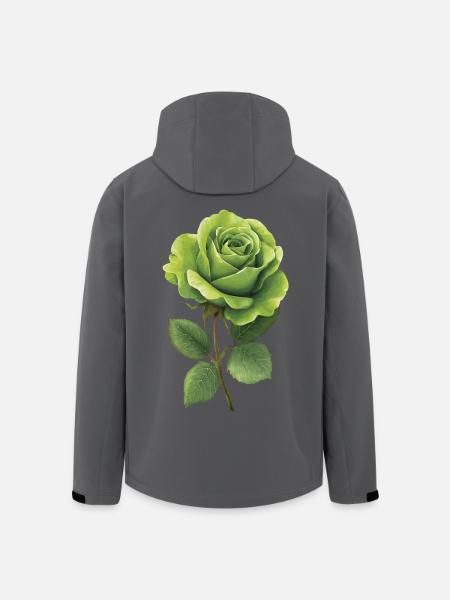 Green Rose - Men’s Recycled Softshell Jacket by Stanley/Stella - black