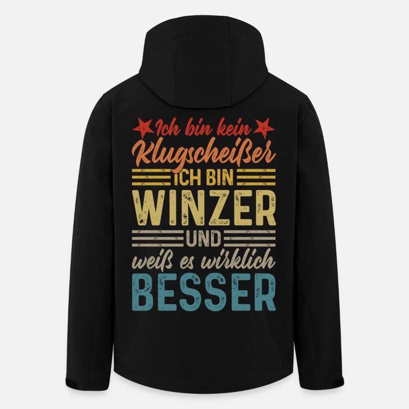 Winemaker - Not a smartass - Men’s Recycled Softshell Jacket by Stanley/Stella - black