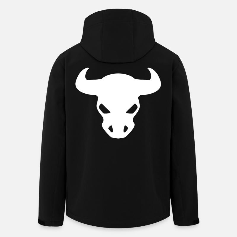 Stier Design – Stierkopf Outfit - Recycelte Männer Softshell-Jacke von Stanley/Stella - Schwarz