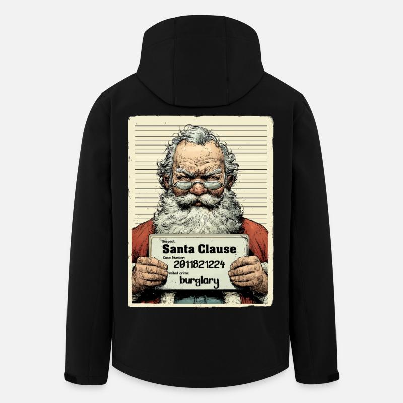 Santa Arrested - Men’s Recycled Softshell Jacket by Stanley/Stella - black