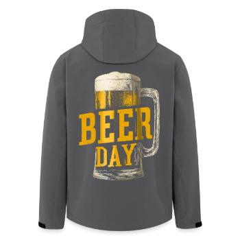 Journée de la bière - Veste softshell homme en polyester recyclé Stanley/Stella - noir - Dos - AI Model Male 185 light (185cm)