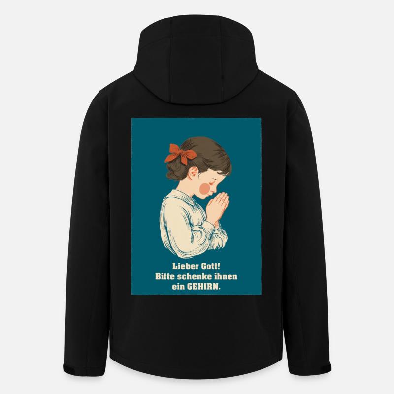 Kleines Kind betet Gehirnwunsch - Recycelte Männer Softshell-Jacke von Stanley/Stella - Schwarz