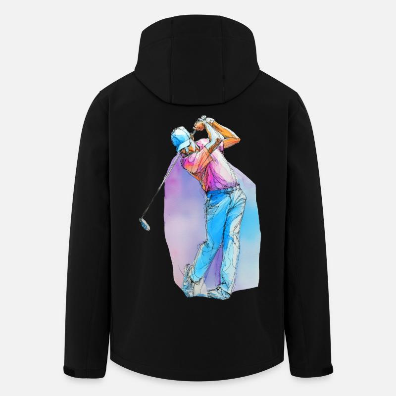 Sport golf player - Men’s Recycled Softshell Jacket by Stanley/Stella - black