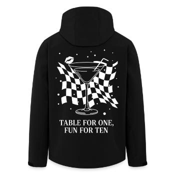 Table For One Martini Party - Recycelte Männer Softshell-Jacke von Stanley/Stella - Schwarz - Hinten - AI Model Male 185 light (185cm)